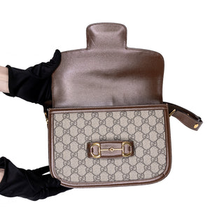GUCCI HORSEBIT 1955 BAG GG SUPREME CANVAS GHW