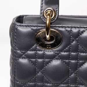 CHRISTIAN DIOR MY ABC DIOR SMALL LADY DIOR LAMBSKIN GREY GHW