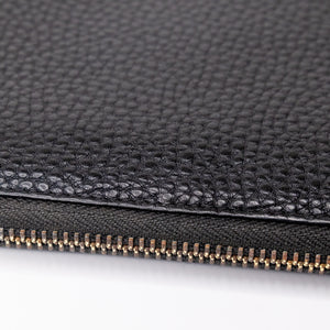 PRADA ZIP AROUND WALLET IN BLACK GHW