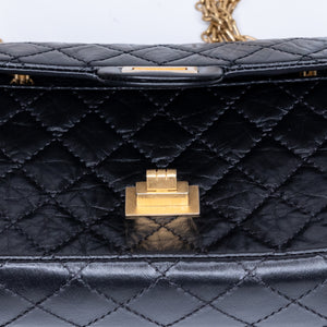 CHANEL MINI 2.55 REISSUE AGED CALFSKIN BLACK GHW
