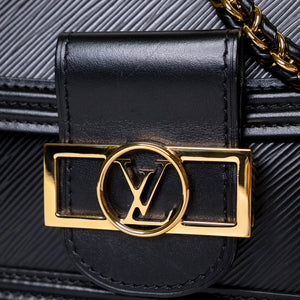 LOUIS VUITTON MINI DAUPHINE BLACK EPI LEATHER GHW