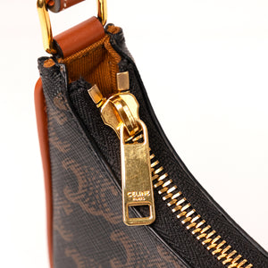 CELINE MINI AVA BAG WITH TRIOMPHE CANVAS GHW