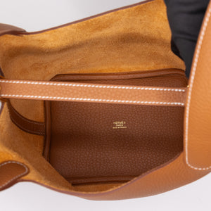 HERMES PICOTIN 18 LOCK BAG CLEMENCE GOLD GHW STAMP K