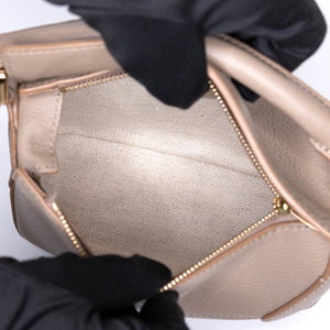 LOEWE MINI PUZZLE BAG SAND CALFSKIN GHW