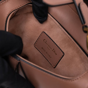 CHRISTIAN DIOR MINI SADDLE GRAIN CALFSKIN PINK GHW