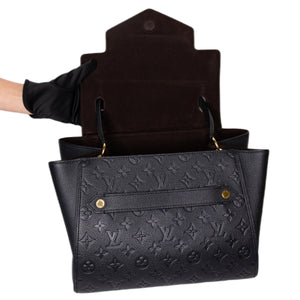 LOUIS VUITTON EMPREINTE TROCADERO SHOULDER BAG  BLACK GHW