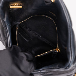 SAINT LAURENT PUFFER BAG TOY BLACK NAPPA LEATHER GHW
