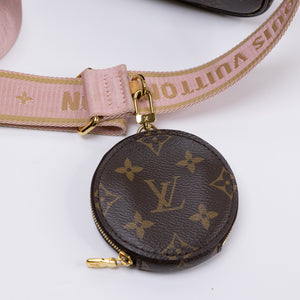 LOUIS VUITTON MULTI POCHETTE ACCESSORIES ROSE MONOGRAM CANVAS GHW
