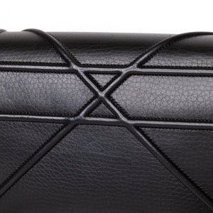 CHRISTIAN DIOR MEDIUM DIORAMA STUDDED BLACK CALFSKIN GHW