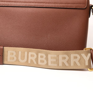 BURBERRY NOTE CROSS-BODY BAG CALFSKIN / CANVAS GHW