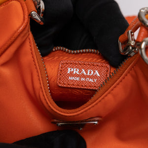 PRADA MINI HOBO NYLON ORANGE SHW