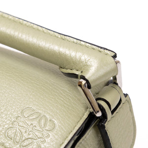 LOEWE MINI PUZZLE PEARL GREEN CALFSKIN SHW
