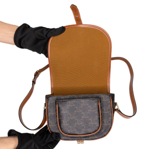 CELINE FLOCO BAG IN TRIOMPHE CANVAS GHW