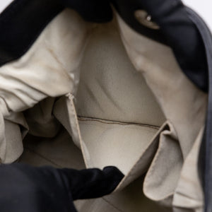 CHANEL CHAIN AROUND HOBO BAG BLACK LAMBSKIN SHW