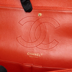 CHANEL JUMBO CLASSIC DOUBLE FLAP RED CAVIAR LEATHER GHW