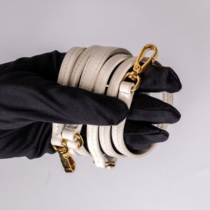 MIUMIU WANDER MATELASSE MINI HOBO BAG NAPPA WHITE LAMBSKIN GHW