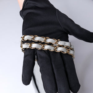 CHANEL SMALL CLASSIC DOUBLE FLAP LIGHT GREY LAMBSKIN LGHW