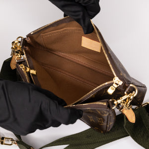 LOUIS VUITTON MULTI POCHETTE ACCESSORIES ROSE CLAIR MONOGRAM CANVAS GHW