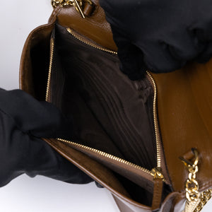 GUCCI HORSEBIT 1955 WALLET ON CHAIN GG SUPREME CANVAS BEIGE/DARK BROWN GHW