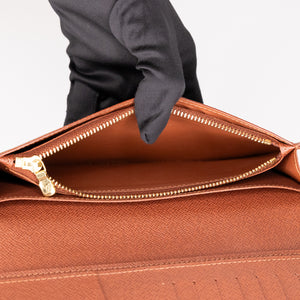 LOUIS VUITTON PORTEFEUILLE BRAZZA MONOGRAM CANVAS LONG WALLET