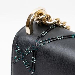 CHRISTIAN DIOR SMALL DIORAMA BLACK CALFSKIN BAG LGHW