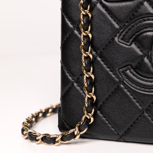 CHANEL 22B SMALL VANITY CASE CALFSKIN BLACK GHW