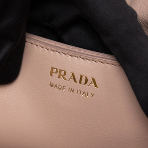 PRADA DADA SMALL NAPPA LEATHER BAG IVORY LAMBSKIN LEATHER GHW
