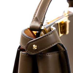 FENDI SMALL PEEKABOO BAG BROWN CALFSKIN LEATHER GHW