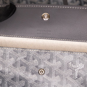 GOYARD SAINT LOUIS PM TOTE GOYARDINE CANVAS / CALFSKIN GREY SHW