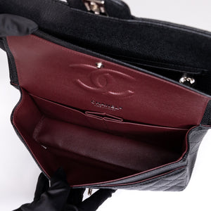 CHANEL CLASSIC FLAP MEDIUM BLACK CAVIAR LEATHER SHW