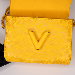 LOUIS VUITTON TWIST MM EPI LEATHER YELLOW GHW (MICROCHIP)