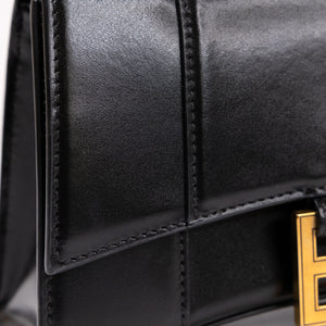 BALENCIAGA HOURGLASS XS CALFSKIN BLACK GHW