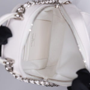 CHANEL 24C MINI BACKPACK / CROSSBODY BAG WHITE CALFSKIN LEATHER SHW