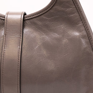 PRADA MEDIUM LEATHER TOTE BAG PEWTER CALFSKIN LEATHER SHW