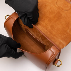 CHRISTIAN DIOR MEDIUM DIOR BOBBY BAG DARK TAN CALFSKIN LEATHER GHW