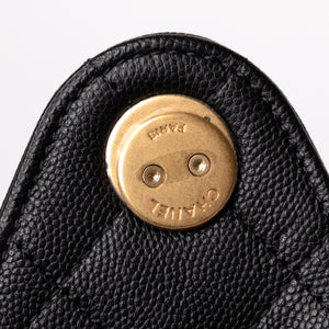 CHANEL SMALL 25 HANDBAG GRAINED CALFSKIN BLACK GHW (MICROCHIP)