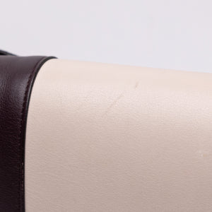 CELINE FRAME BAG CALFSKIN BROWN / WHITE GHW