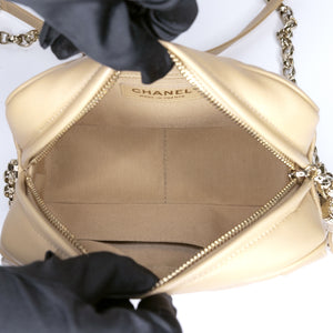 CHANEL CAMERA BAG WITH TASSEL BEIGE SHW
