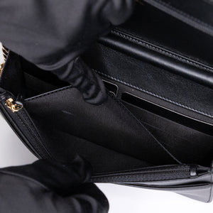 CHANEL BOY WALLET ON CHAIN CAVIAR BLACK GHW