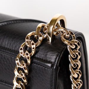 CHRISTIAN DIOR MEDIUM DIORAMA STUDDED BLACK CALFSKIN GHW