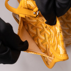 GOYARD MINI ANJOU TOTE BAG CANVAS / CALFSKIN YELLOW SHW