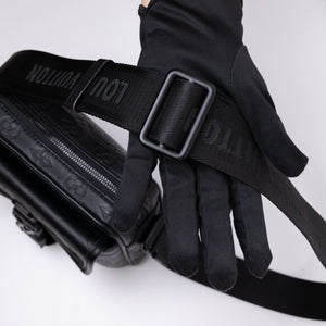 LOUIS VUITTON GETAWAY MESSENGER  BLACK MONOGRAM SHADOW LEATHER BLACK HARDWARE