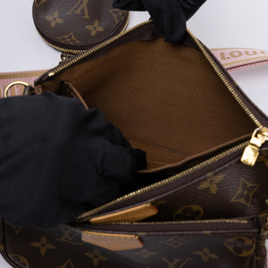 LOUIS VUITTON MULTI POCHETTE ACCESSORIES ROSE MONOGRAM CANVAS GHW