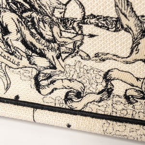 DIOR MEDIUM BOOK TOTE TOILE DE JOUY ZODIAC EMBROIDERY