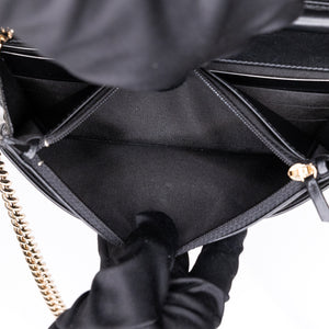 CHANEL BOY WALLET ON CHAIN CAVIAR BLACK GHW