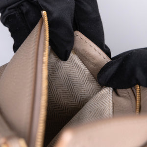 LOEWE MINI PUZZLE BAG SAND CALFSKIN GHW