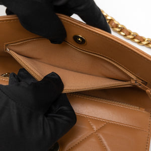 CHANEL 19 WALLET ON CHAIN LAMBSKIN CARAMEL MULTICOLOUR HARDWARE(MICROCHIP))