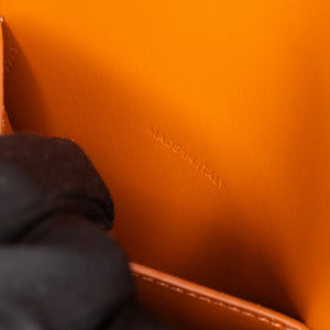 CELINE CLUTCH ON STRAP TABOU TRIOMPHE CANVAS / CALFSKIN TAN GHW