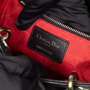 CHRISTIAN DIOR MY ABC DIOR SMALL LADY DIOR LAMBSKIN BLACK GHW