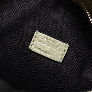 LOEWE MINI PUZZLE PEARL GREEN CALFSKIN SHW